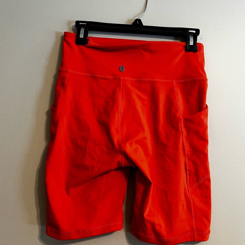 Figs Women’s Neon Orange Biker Shorts